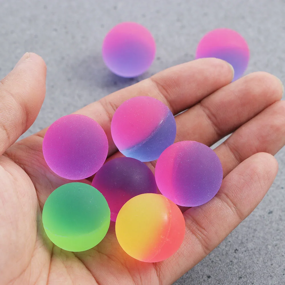 10Pcs 25MM Children\'s Education Outdoor Sports Hand-eye Coordination Bouncy Ball Two-color Frosted Toy Balls Air Bounce Fun Toys