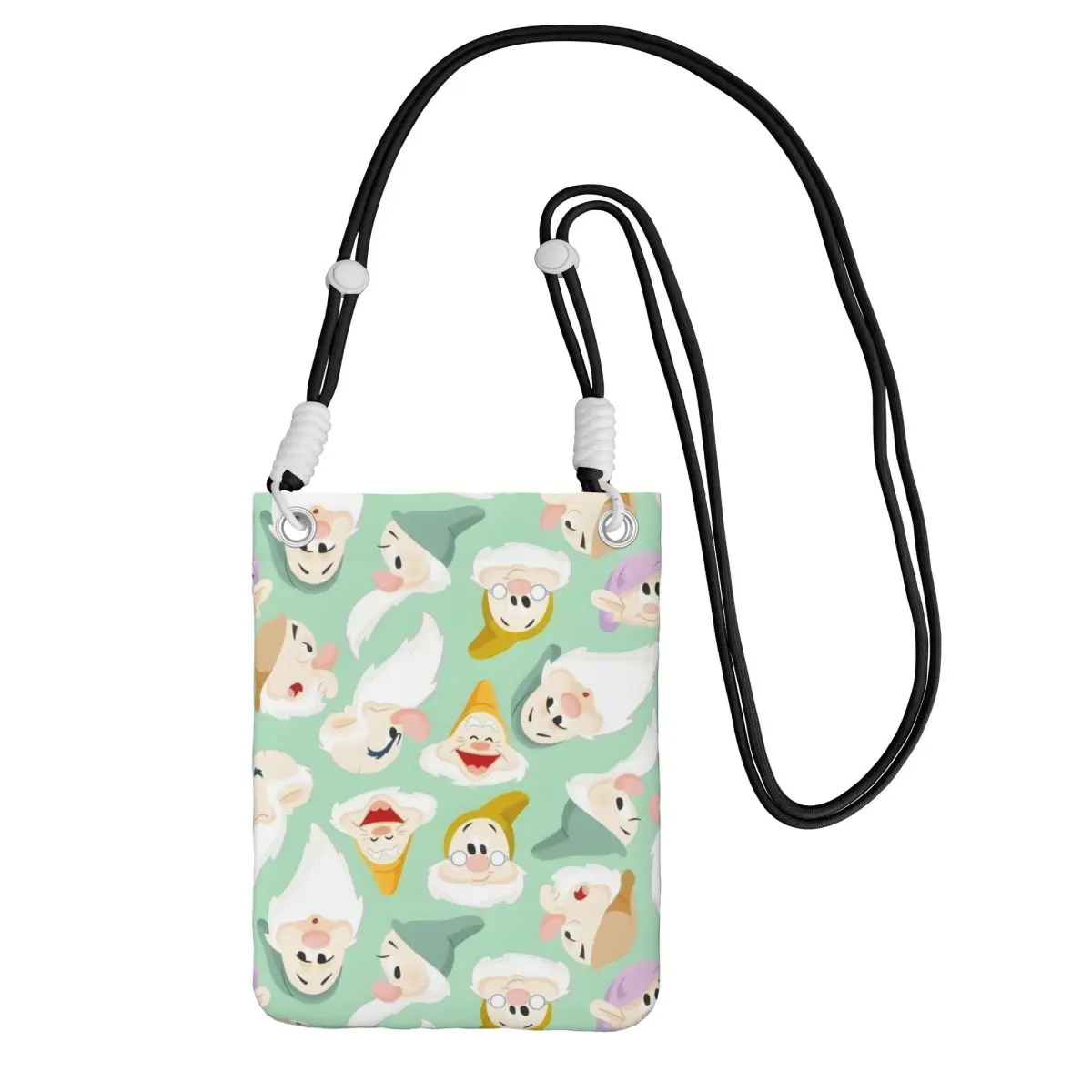 

Custom Snow White And The Seven Dwarfs Mobile Phone Bag Women Men Animation Small Crossbody Purse Smart Phone Wallet With Strap