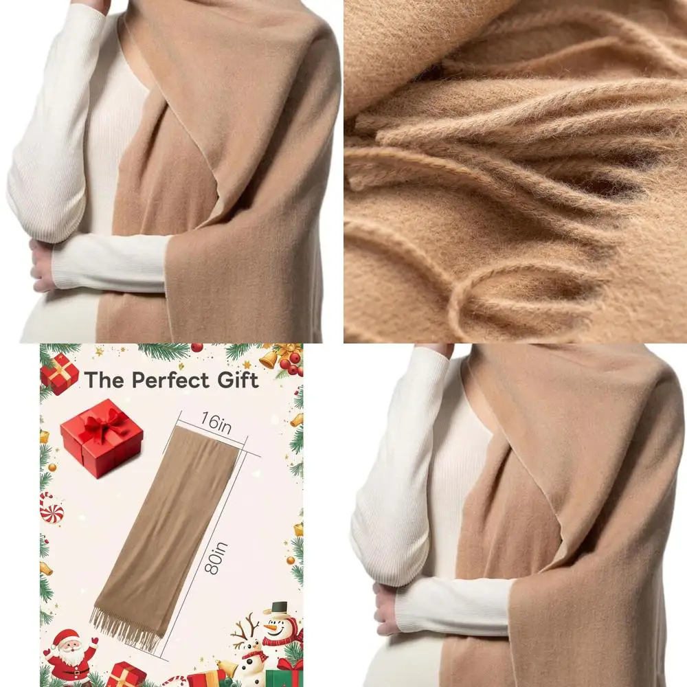 

Luxurious Women's Merino Wool & Alpaca Blend Scarf, Australian Pashmina-Style Wrap, Soft Cashmere-Like Shawl, Perfect Holiday Gi