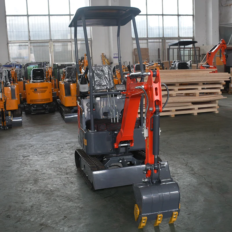 Customized China Cheap Mini Small Digger 1.2 Ton Mini Trenching 1 Ton Machine Excavator Hydraulic Crawler Digger Factory Price