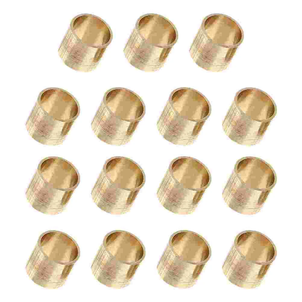 15 Pcs Pool Cue Copper Nipple Snooker Parts Hoops Repair Kit Billiards Replacement Ferrules for Stick