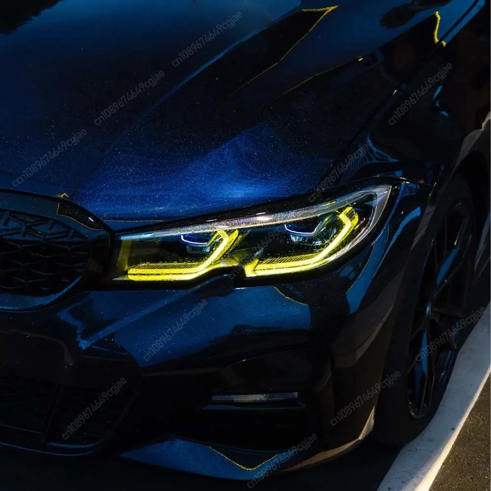 

Car Front Headlights Eyebrow Eyelids ABS Sticker Kit Decorative For BMW 3 Series G20 G21 320i 325i 330i 2019-2022 Sedan/ Touring