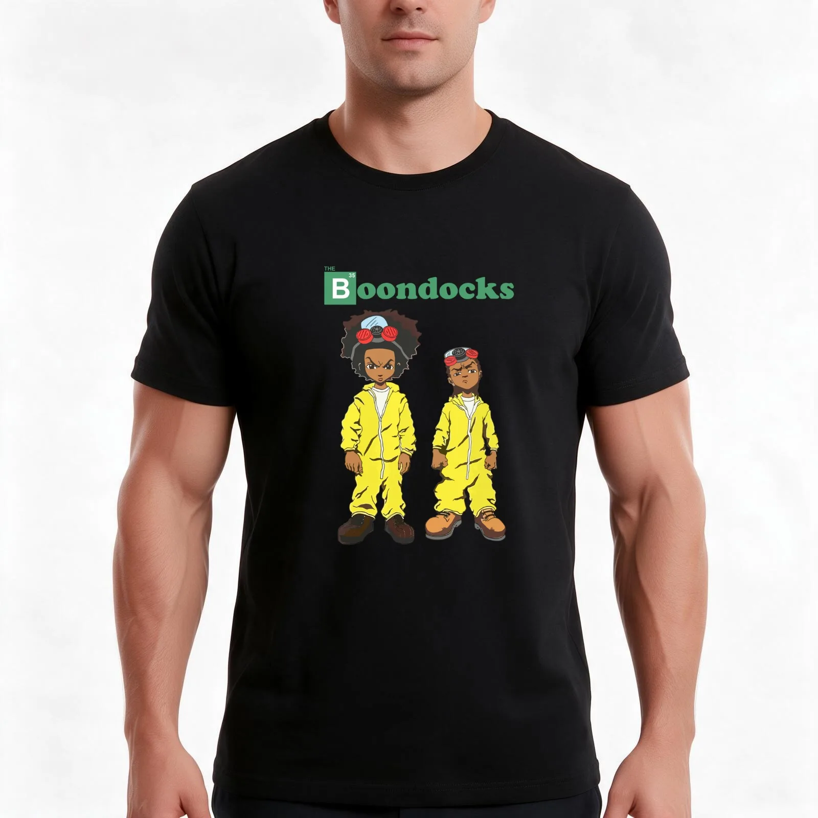 The-Boondocks Parody Breaking-Bad Funny Shirt T-Shirt, Summer Casual Cotton Tee, Oversized Streetwear Tops, Unisex Men Women
