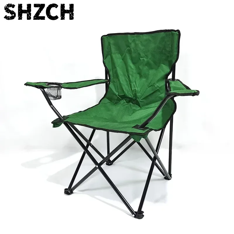 Outdoor Folding Chair 600D Oxford Fabric Camping Art Sketching Camping Fishing Backrest Armrest Beach Chair