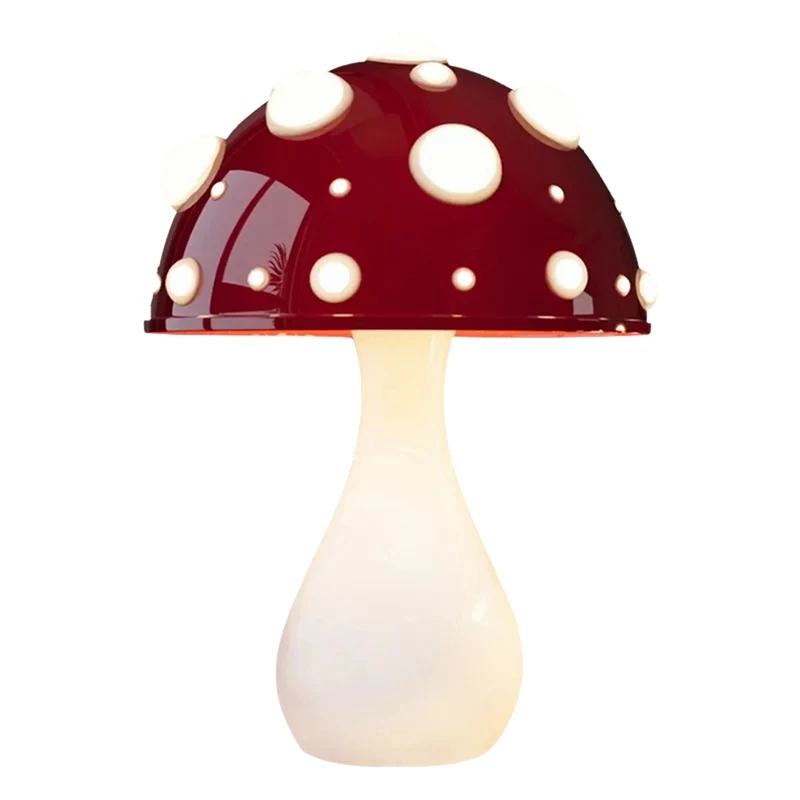 Toadstool Lamp, Bionic Mushroom Table Lamp, Hotel Living Room Home Atmosphere Light With Led Three-Color Bulb