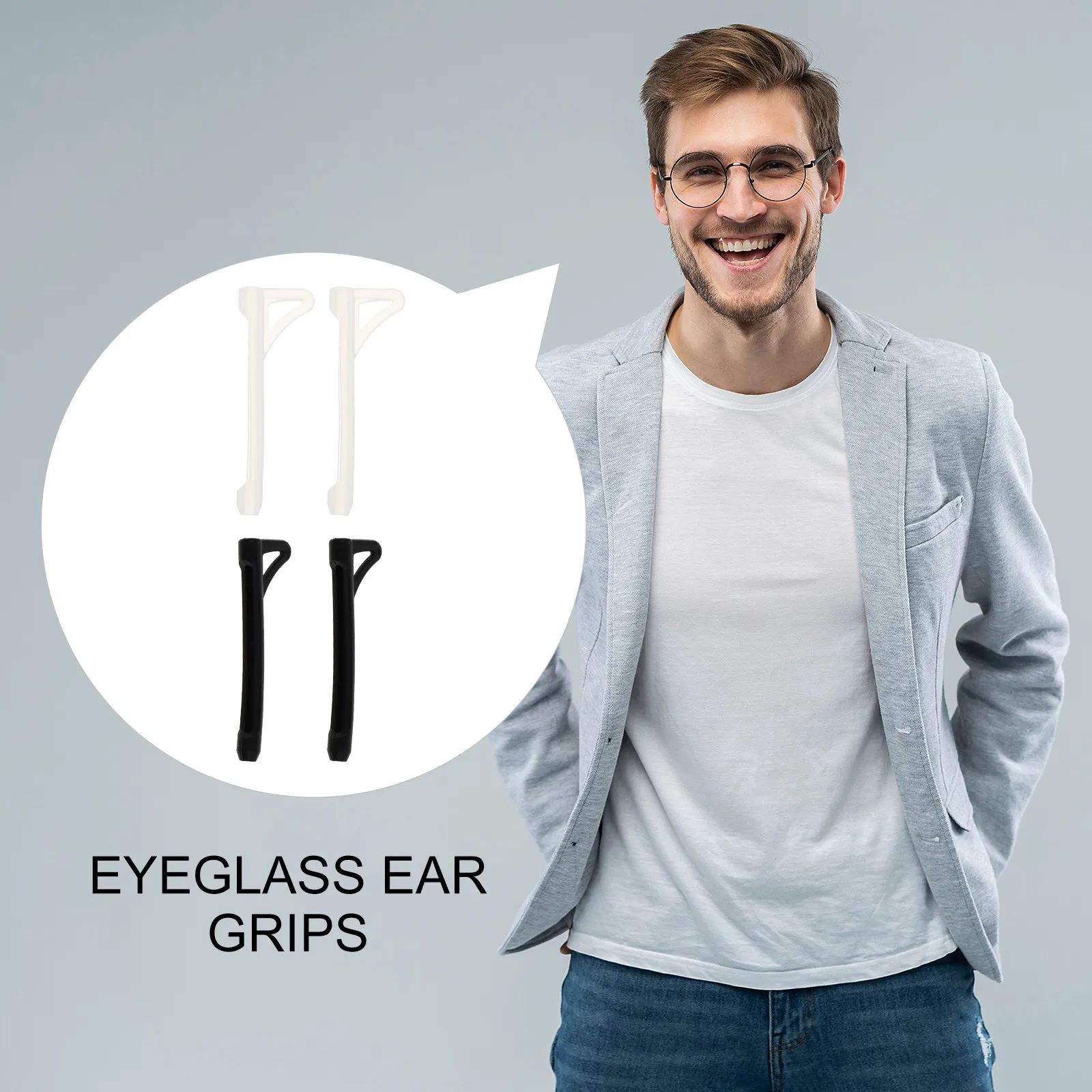 

10Pairs Eyeglass Anti-Slip Ear Grips Silicone Temple Tips Eyewear Retainer Anti-Skid Glasses Sleeve for Sports Running Fishing