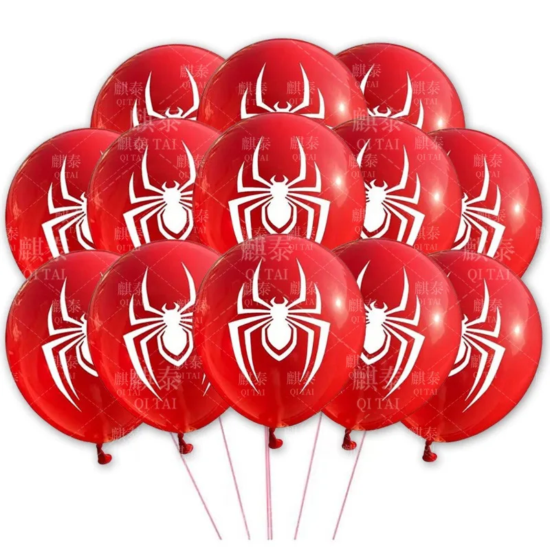 Marvel 3/6/18pcs 12 Inch Spider-Man Cartoon Anime Balloon Set,latex Balloons,for Children's Festival Parties,party Decorations