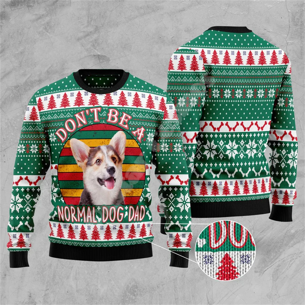 Christmas Halloween Tree Santa Claus Tattoo Animal Ugly Sweater Streetwear 3DPrint Harajuku Casual Pullover Winter Sweatshirts W