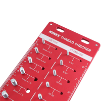 AY20-34 Nut And Bolt Thread Checker, 15 Metric & 19 Standard Nut & Bolt Size Identifier Gauge