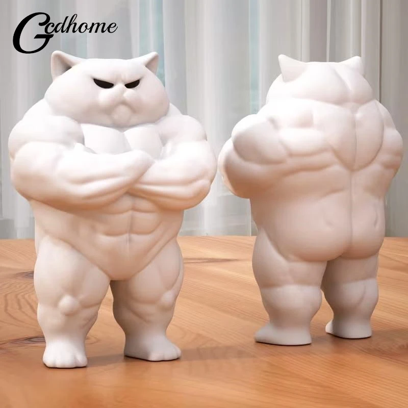 White Muscular Cat,…