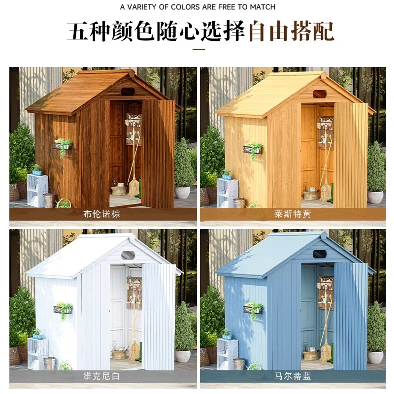 Outdoor storage room Garden tool house Outdoor courtyard sundries house Yard storage room Assembly log cabin simple