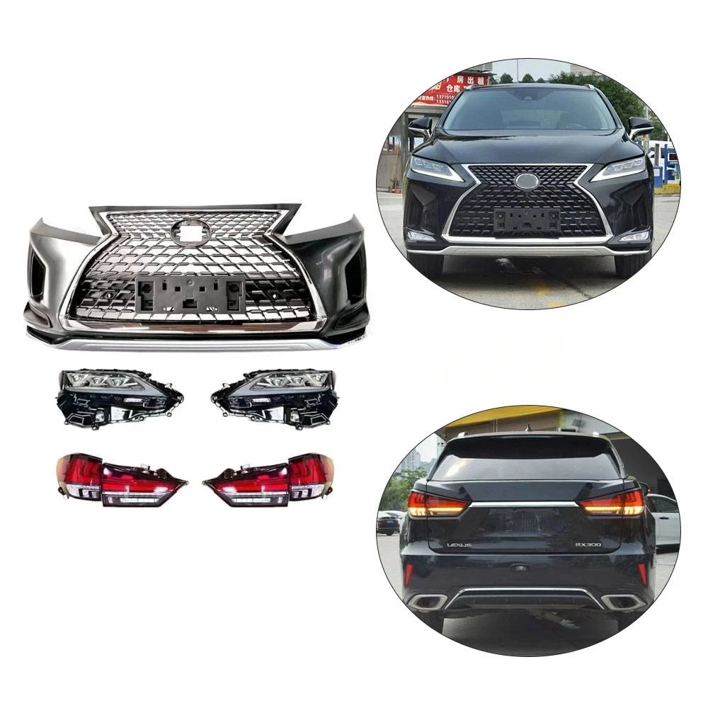 High Quality Kit for Lexus 2016-2019 RX 350 450h Upgrade 2020 OEM Front Bumper Body Kit with LED Headlights and Tail Lights