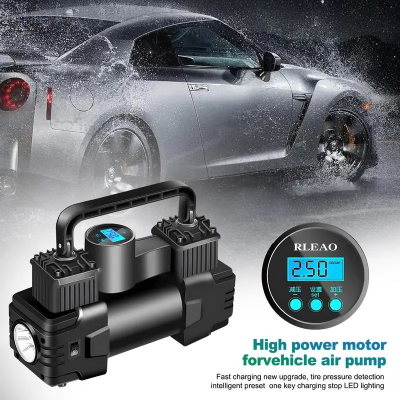 Car Air Pump Compressor Automotive Portable Electric Pump Digital Display Tire Pressure Auto Motorcycle Car Accessories