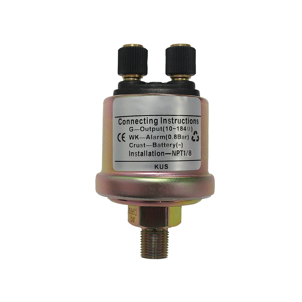 

KUS Mechanical Oil Pressure Sensor NPT-1/8 NPT-1/4 M10*1 for 5BAR 10BAR Pressure Gauge