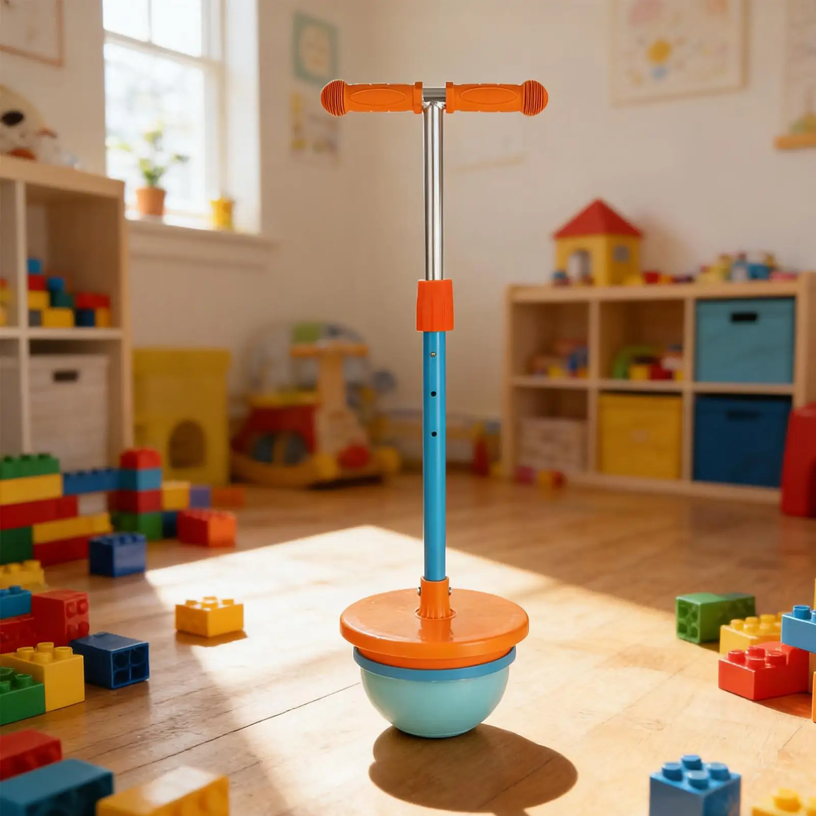 弾むボールバランスおもちゃ ハンドル付きスティック 伸縮式ジャンプおもちゃ 屋外屋内用 男の子 女の子 クリスマス 誕生日 ティーン向け