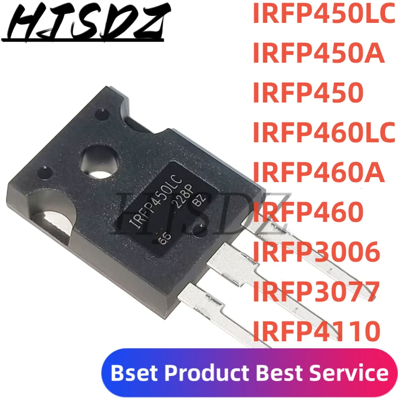 5PCS Nuevo IRFP450 IRFP450A IRFP450LC IRFP460 IRFP460A IRFP460LC IRFP3006 IRFP3077 IRFP4110 N-Channel FET 14A/500V/0,4 Euro/190W