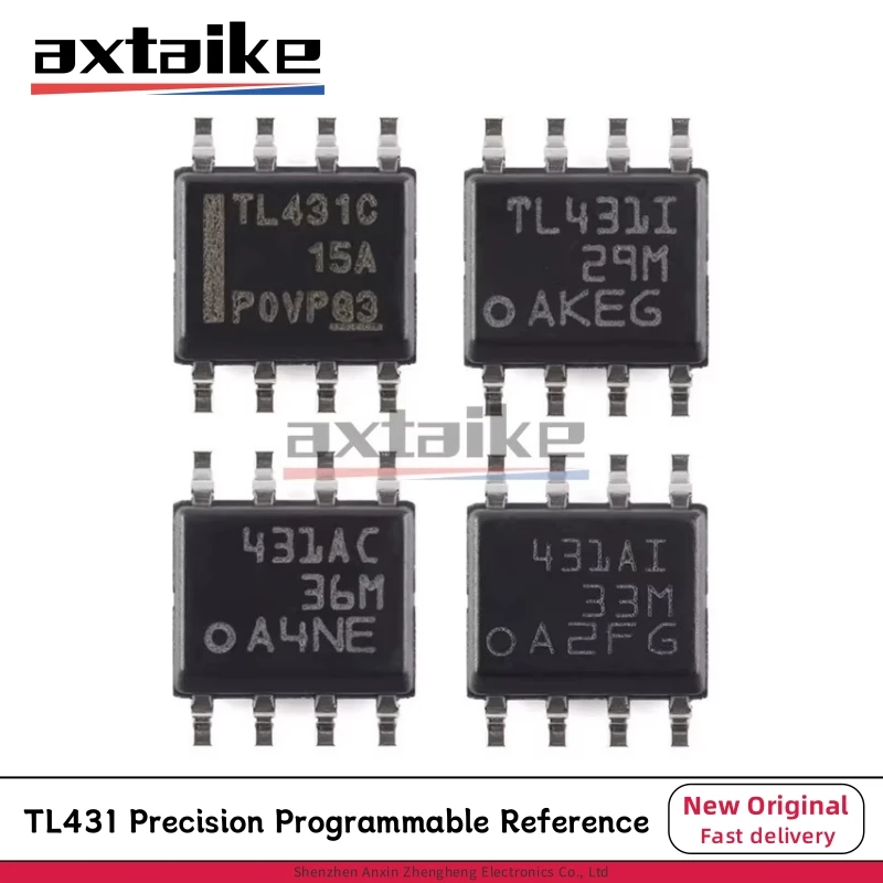 20PCS TL431CDR TL431IDR TL431ACDR TL431AIDR 431AC 431AI TL431C TL431I TL431 SOP-8 431 SMD Precision Programmable Reference IC