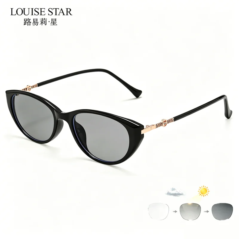 TR90 women's reading glasses retro tortoiseshell color photochromic gray reading glasses women's cat eye glasses 0+25+50+75