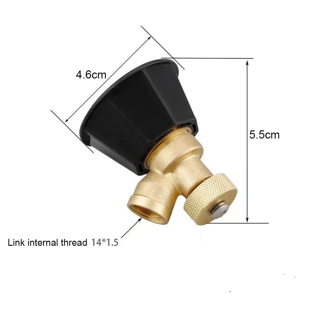 فوهة رش دوامة الهواء الزراعية قابلة للتعديل فوهة مخرج مياه نحاسية لزهرة العشب البستنة رش الضغط العالي #2