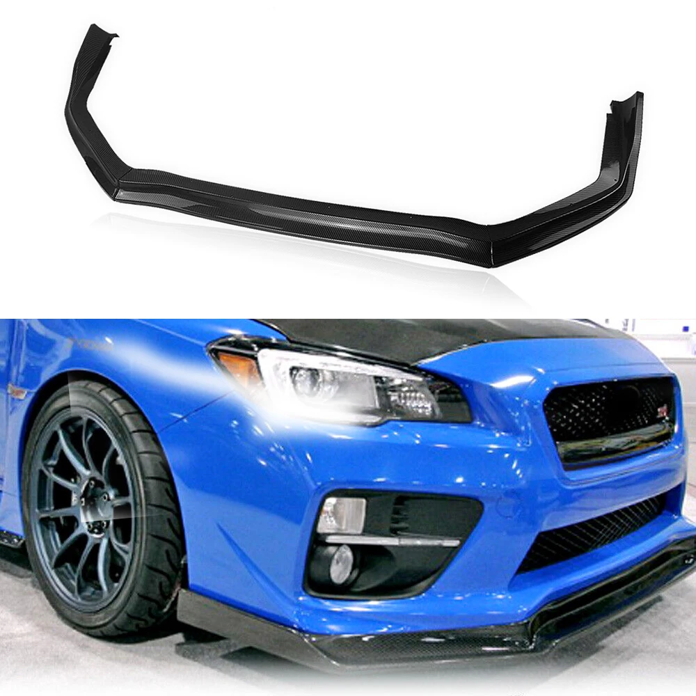 

For Subaru Impreza WRX STI 2015-2020 MP Style Front Bumper Spoiler Lip Gloss Black/Carbon Fiber Look Car Lower Splitter Blade