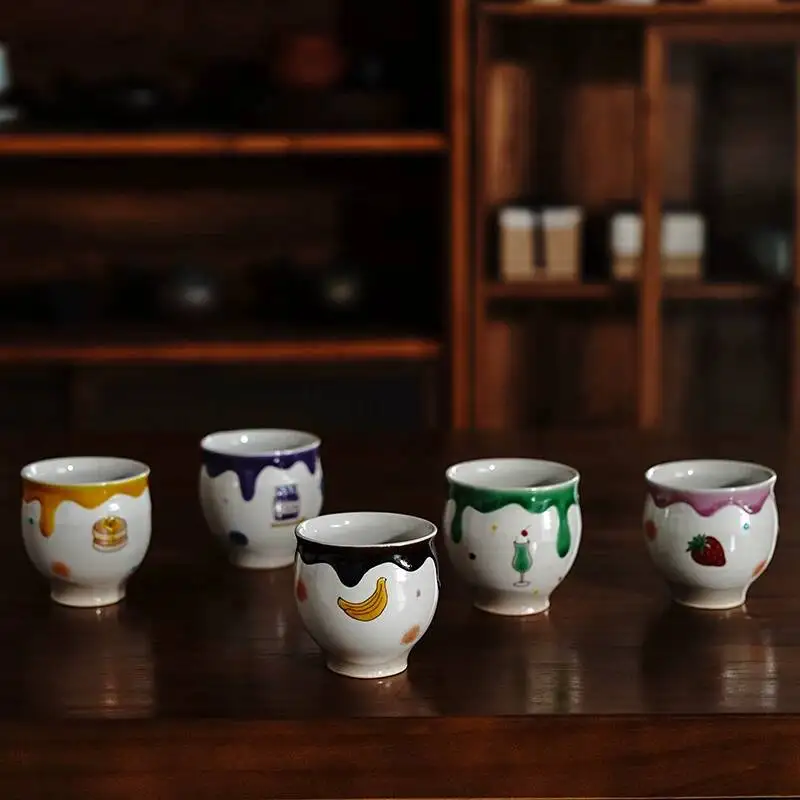 In Stock Japanese Imported Hand-Painted Water And Tea From Hohokuji Kiln, Fresh Handmade Pottery Cup