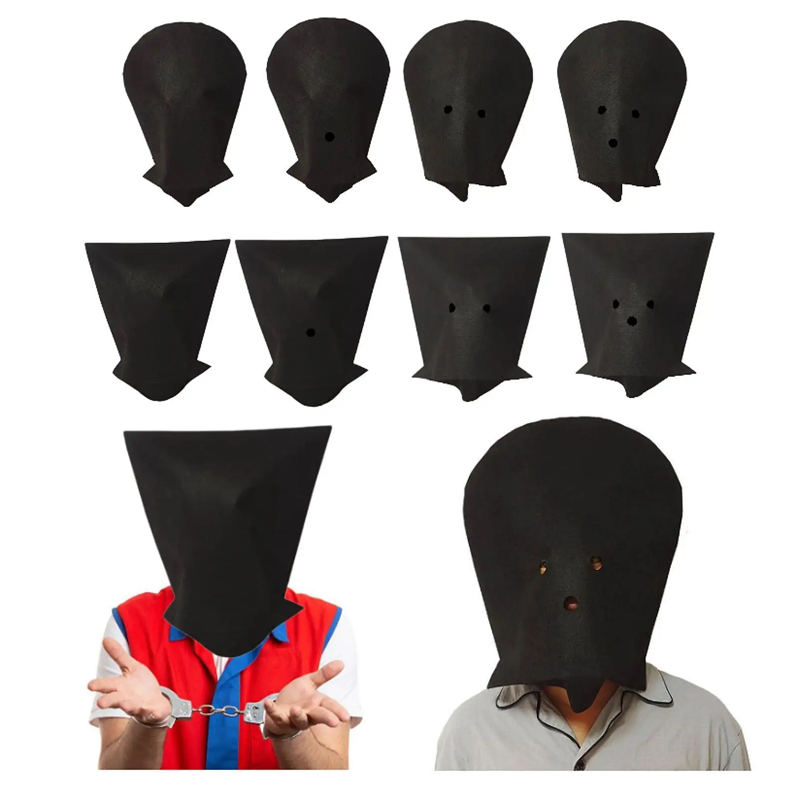 

Halloween Cosplay Mask Cosplay Headgear Black Head Cover Breathable for Adults for Masquerade Mardi Gras Carnival Holiday Party