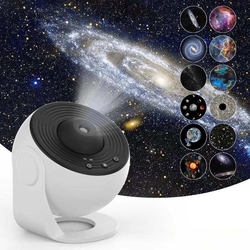 

High definition focusing starry sky galaxy projection light high definition gypsy gift bedroom ambient light 13 sets of films