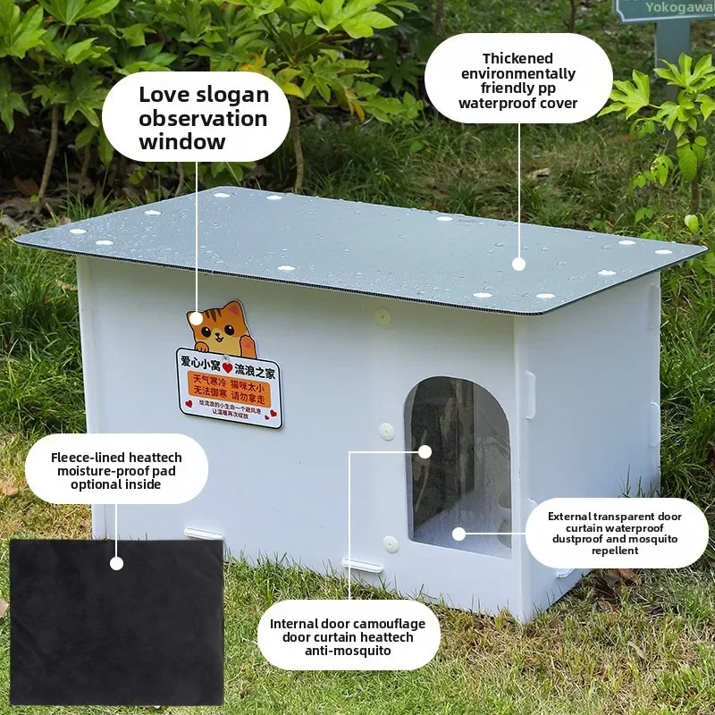 Outdoor Dog House Waterproof Insulated Kennel for Medium Dogs Heavy Duty Pet Shelter with UV Protection &Ventilation