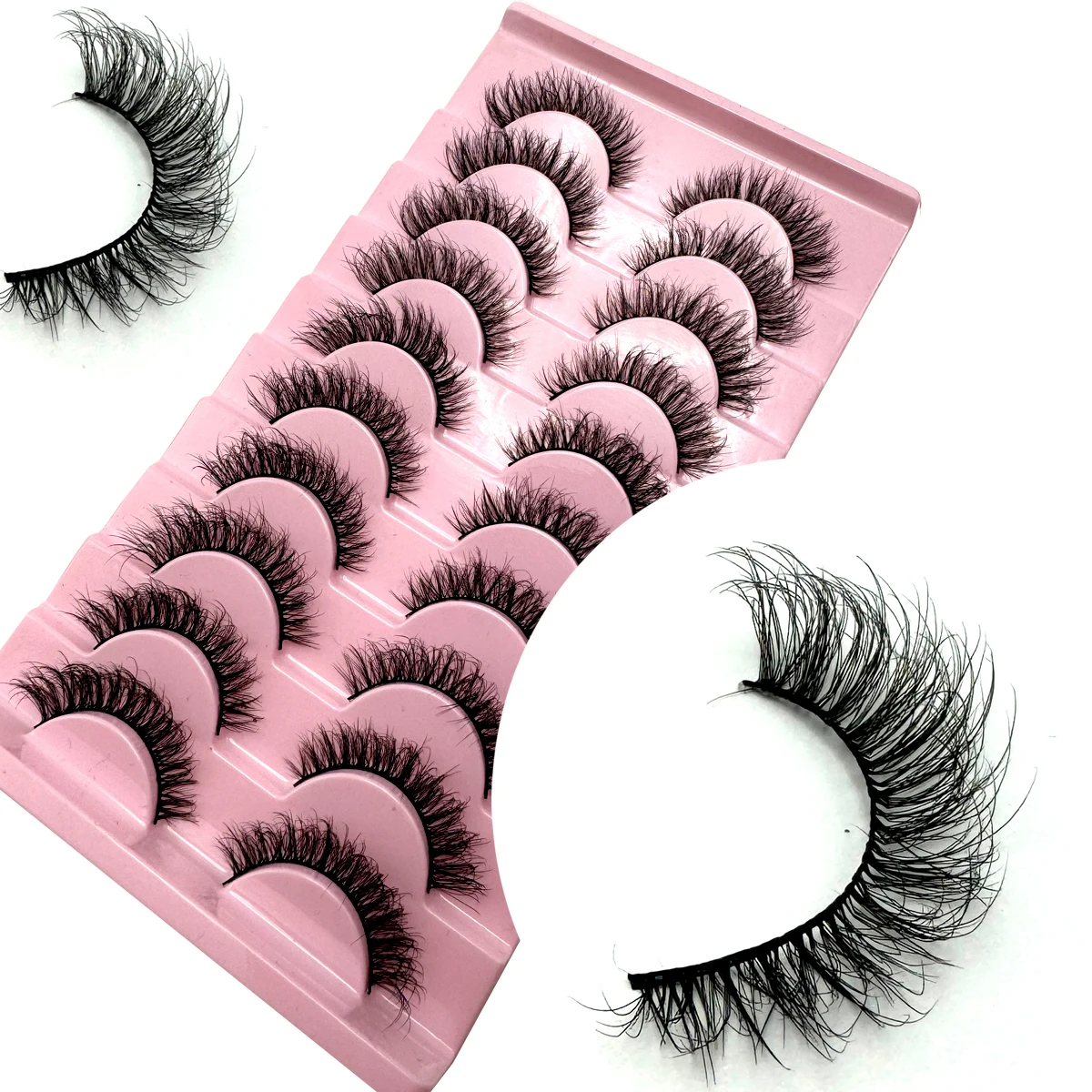 ขนตาปลอม 3 มิติ แบบมิงค์เทียม 10 คู่ ใหม่ ขนตาธรรมชาติแบบปนเปื้อน ขนตาฟูๆ งอนๆ สำหรับต่อขนตา อุปกรณ์แต่งตา