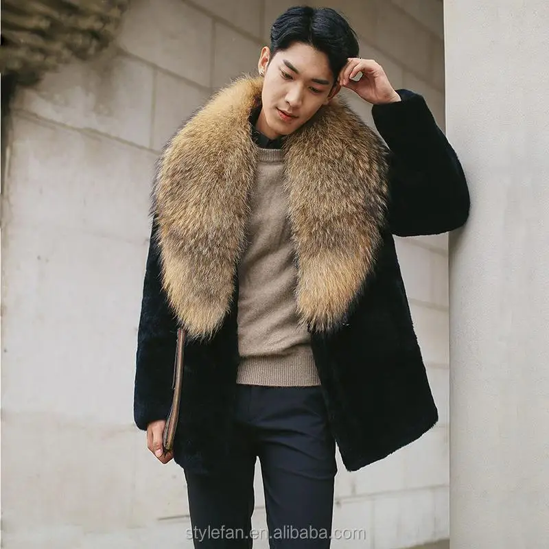 Professional Full length faux fur coats for sale winter with lapel collar