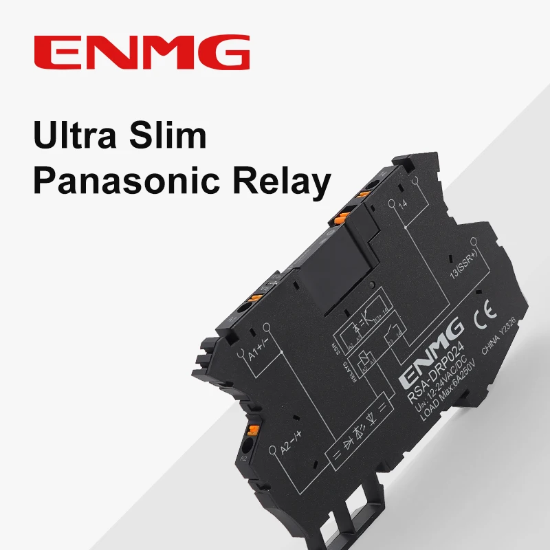 ENMG 1Pcs 12V DC Ultra Slim Intermediate Panasonic Relay DC Control DC AC 24VDC  2A 1No Compact Chip Relay Modulermally Open Set