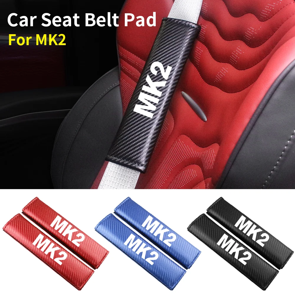 

Car Seatbelt Shoulder Protector Cover Carbon Fiber Safety Belt Shoulder Cover Padding Pad For Volkswagen VW MK2 Auto Accessories