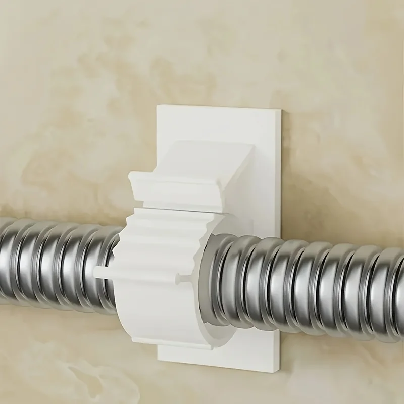 5 Pcs No-Drill Pipe Clips, Self-Adhesive Hose/Wire/Gas Pipe Organizer, Universal Wall-Mounted Fastener Clamps view 3