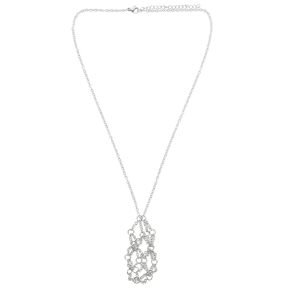 

Metal Crystal Holder Necklace Hollow Cage Pendant for Stones DIY Crystal Necklace Cord Replacement Stone Holder Stylish Unique