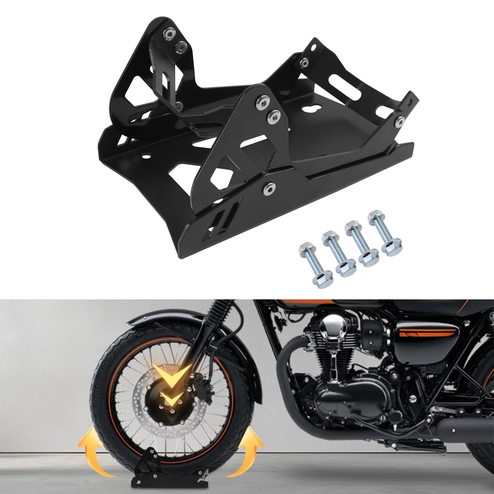 

Universal Motorcycle Wheel Chock 8" - 21" Capacity 1800 Lbs Special Front Tire Stand for Cruisers Sports Dirt Bikes Trailer Truc