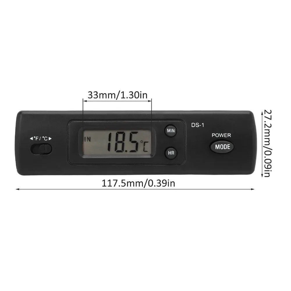 Internal and external double-temperature digital display electronic clock of vehicle thermomete