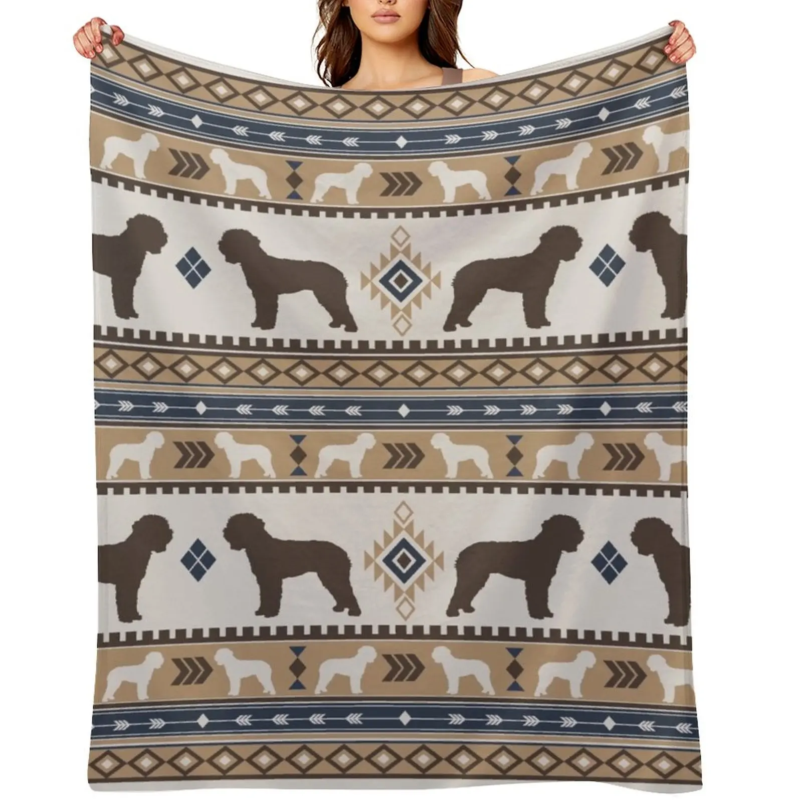 

Boho dogs | Lagotto romagnolo tan Throw Blanket Blankets For Baby Thermals For Travel Thin Blankets