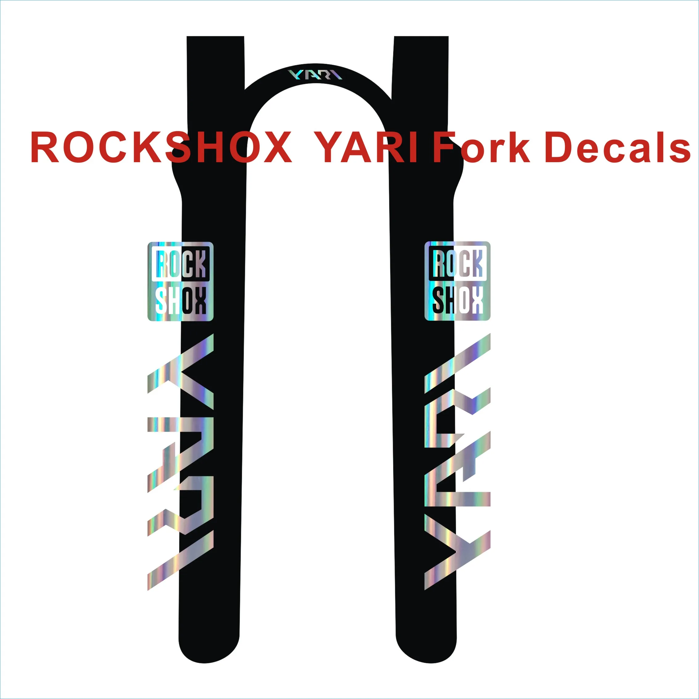 2021 Rockshox YARI Mountain Bike Front Fork Decals Bicycle Front Fork Stickers Bike Accessories