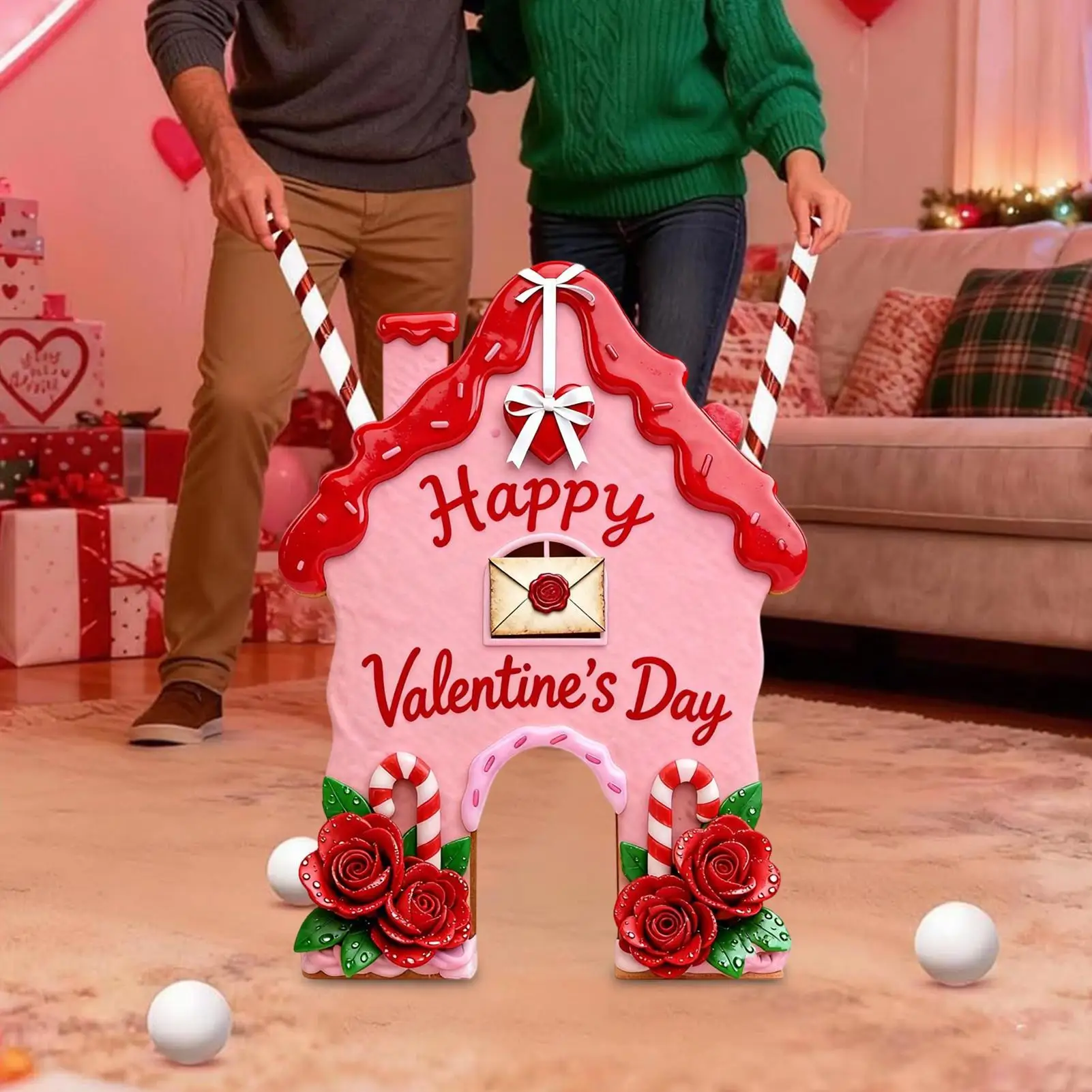 Kerst Peperkoek Golfspel Grappig Draagbaar Binnen Buiten Vakantie Mini Speelgoed Kerst Mini Golf Party Game Voor Thuis Kamer