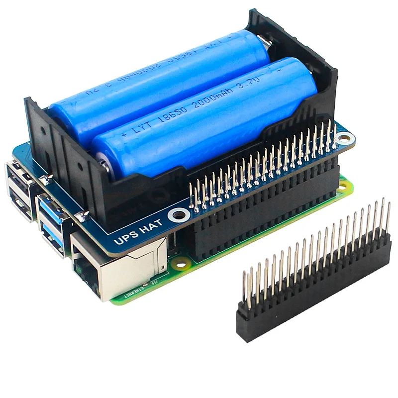 Paquete de Baterías UPS para Raspberry Pi 4B/3B+ - Módulo de Alimentación de Litio de -5V con Batería Recargable y Ciclo de Carga