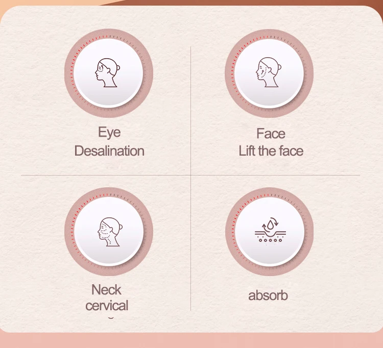 Dispositivo di bellezza EMS Microcorrente 520NM - 90 °   Testa girevole, dock di ricarica: sollevamento occhi viso collo stringe antietà