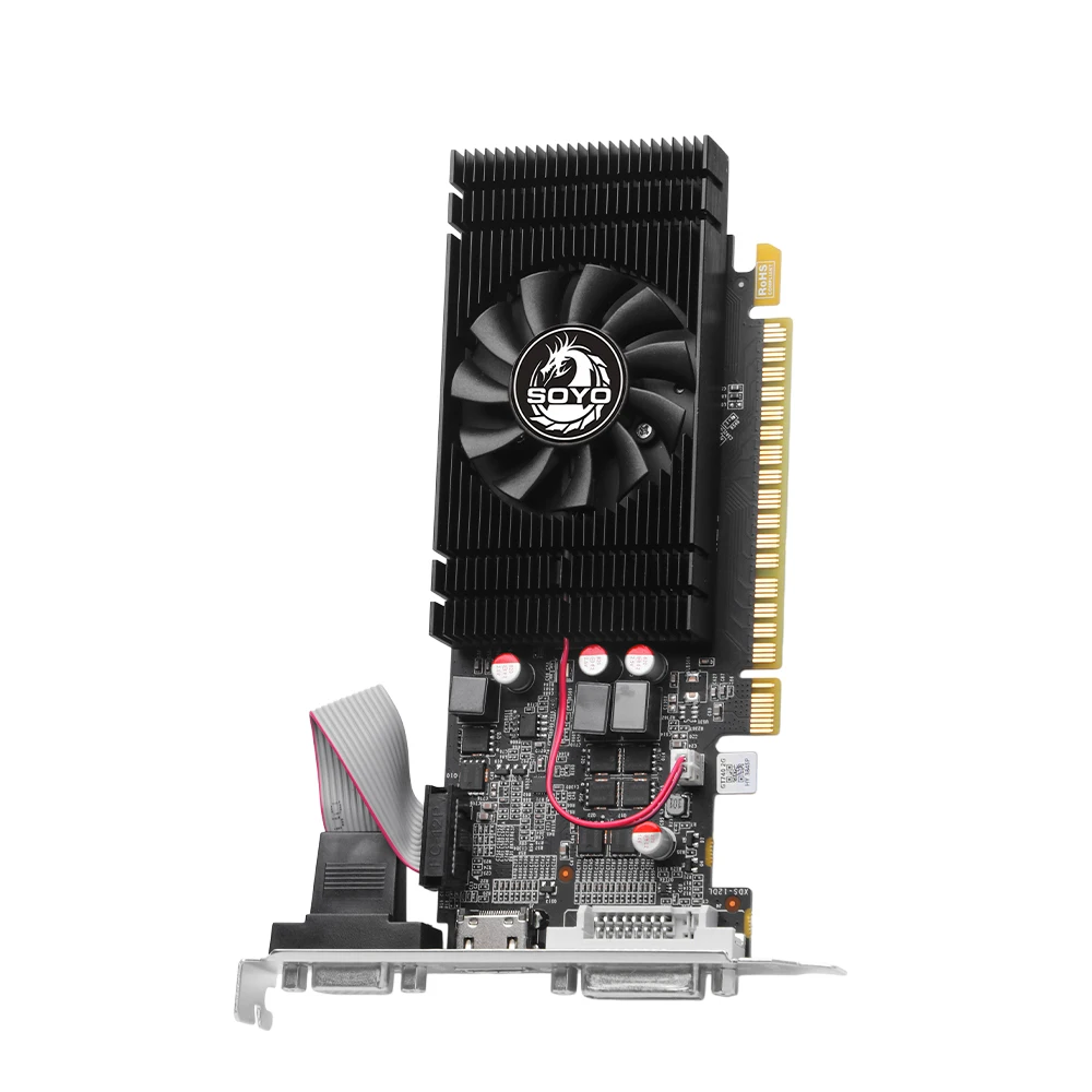 

SOYO GT740 2G DDR5 Graphics Card PCIex16 3.0 NVIDIA 128Bit Desktop PC Half-Height Gaming Video Card Office HDMI+DVI+CRT 28NM