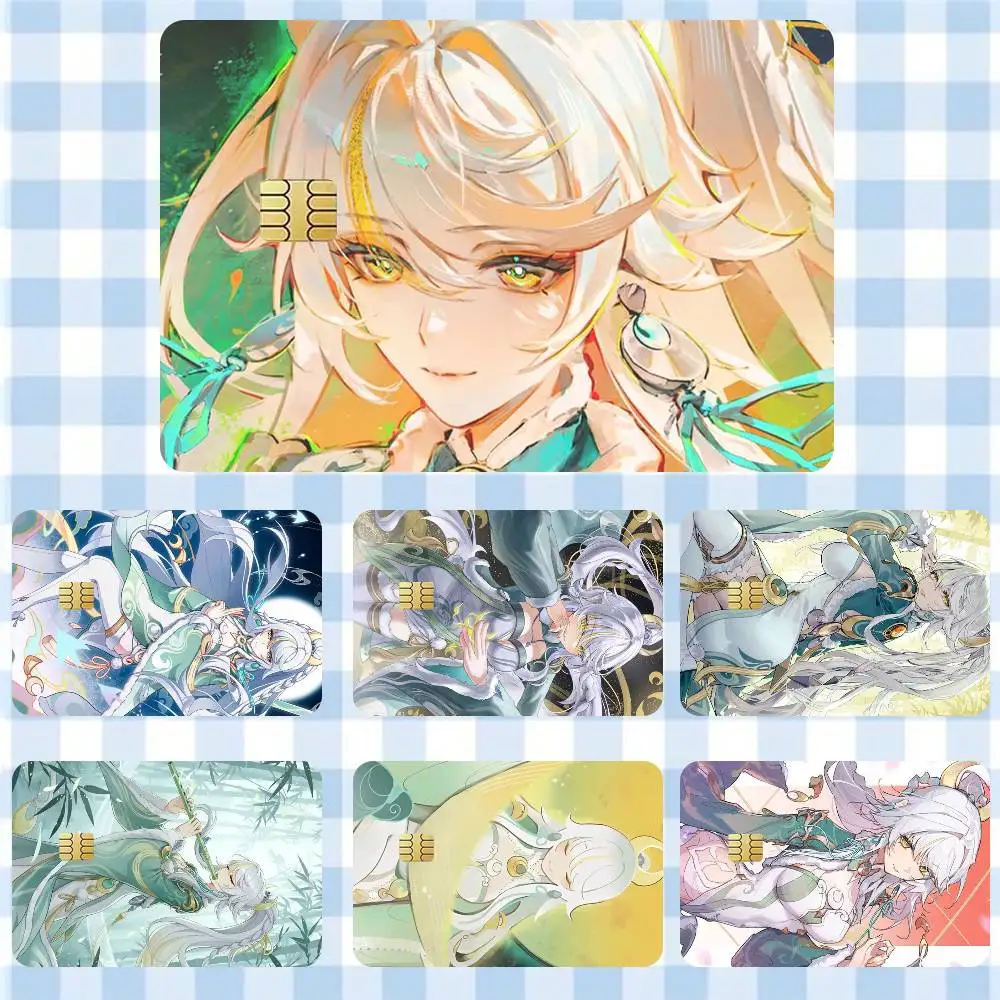 

Zibai Genshin impact Game Sticker Film Tape Skin for Credit Card Debit Card Waterproof Stickers Cartoon