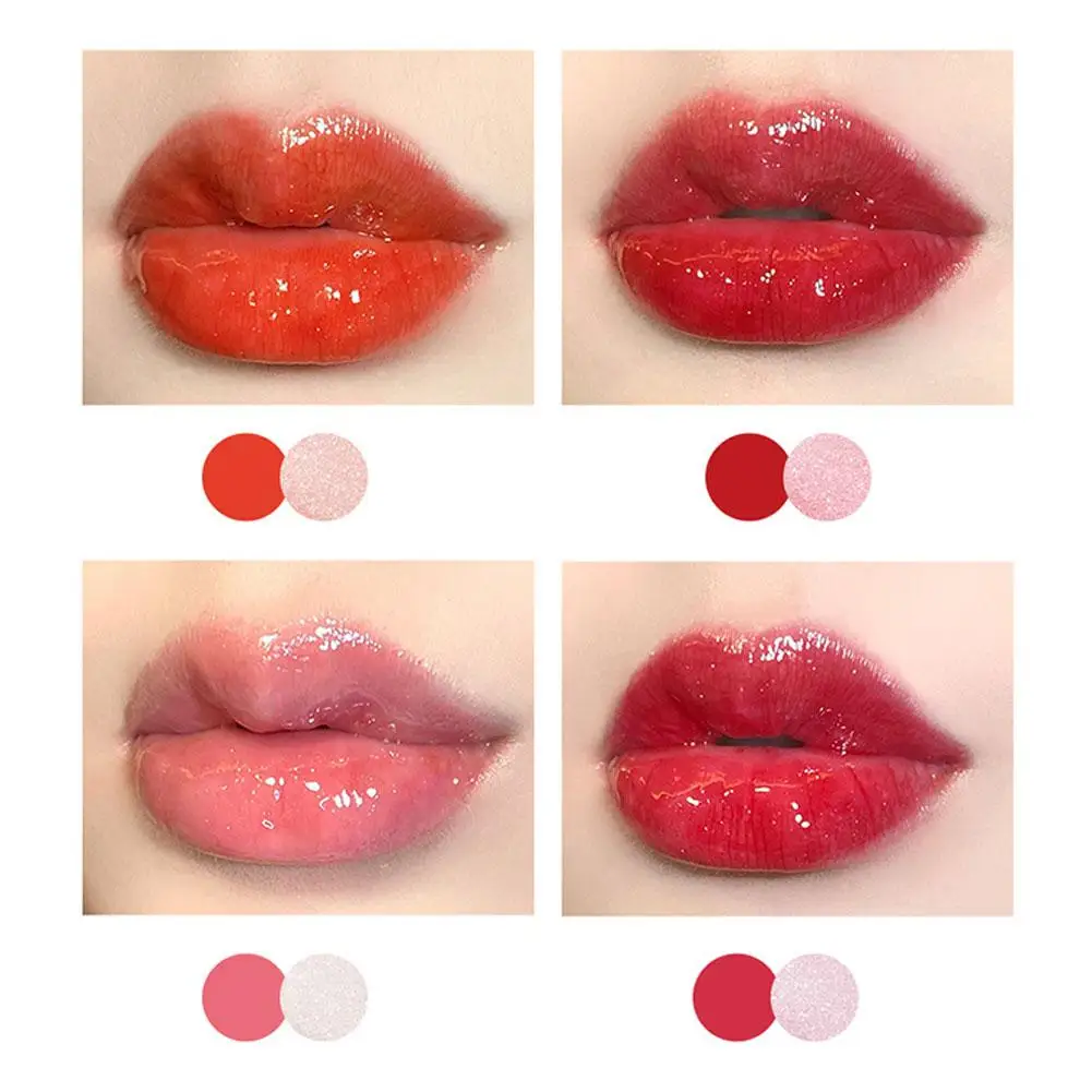 Crystal Glossy Lip Glaze Mirror Lip Gloss Waterproof trasparente Nude Liquid Lipstick Lip Girls Makeup trucco coreano