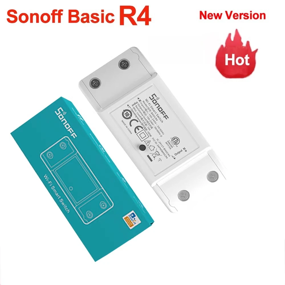 

Sonoff Basic R4 eWeLink WiFi Smart Switch/Circuit Breaker, голосовое управление, одноканальный переключатель дистанционного управления