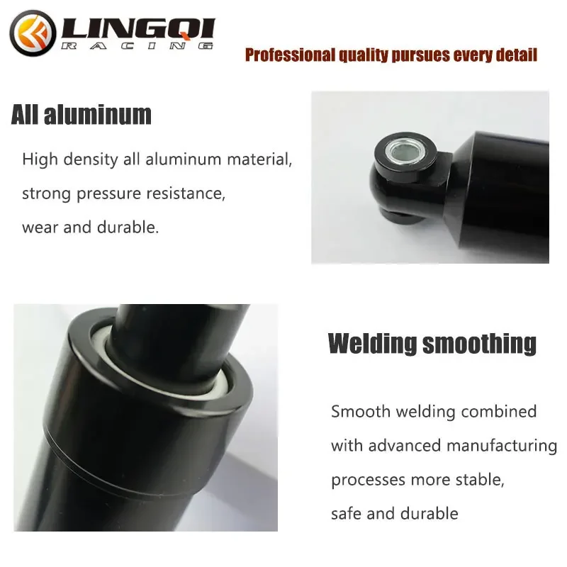 LINGQI RACING Electric Scooter 125mm CNC Shock Damper Motorcycle Suspension Spring Front Rear Wheel Shocks Absorber MTB Moto