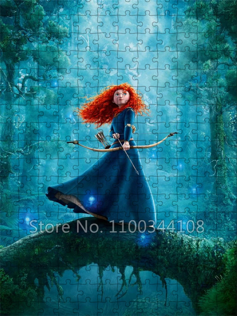 1000 peças quebra-cabeças disney filme bravo princesa merida quebra-cabeça para crianças dos desenhos animados inteligência brinquedos jogo interativo