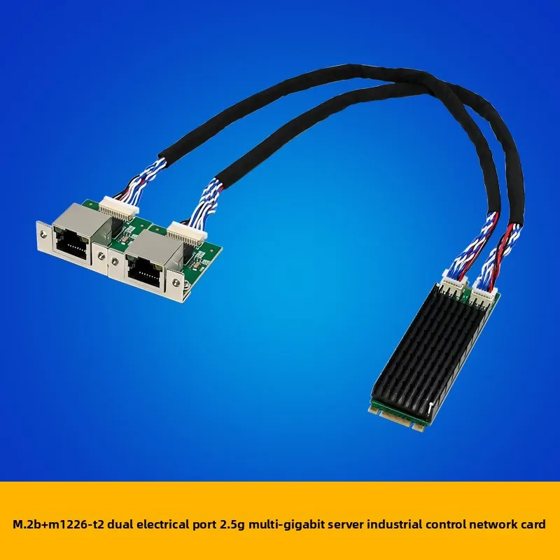 I226-T2 M.2 B+M Dual 2.5G Ethernet Network Card – 10/100/1000/2500Mbps, for Industrial PCs, Servers & Firewalls