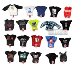 Mattell Original Ring Wrestler PVC Action Figure Accessories Cloth Clothing Vest T-shirt Model Toys for Kids Gifts