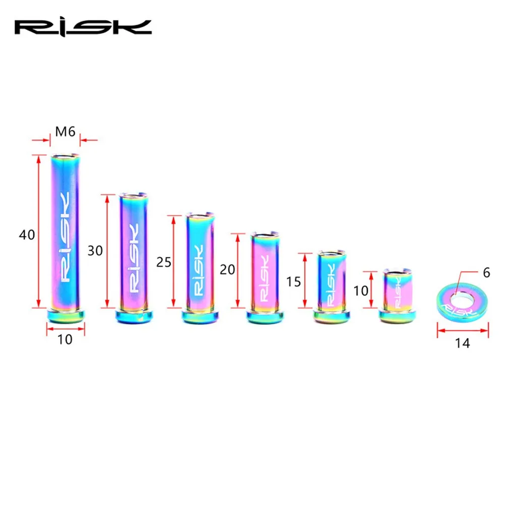 Road Bike Bicycle Front Rear Brake Caliper C-brake Pivot Nut Fixing Screw Bolt With Washer Titanium M6 X10/15/20/25/30/40mm